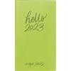 rido/idé Hello Weekly Calendar - Agenda tascabile 2023, dimensioni 8,7 x 15,3 cm, colore: Verde chiaro