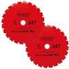 LSHUZIYU, 2Pez-Set, 225x2mm-24T, Foro Centrale 25.4mm Con Rondella 22.23-20-16mm, Lama per Decespugliatore, Disco per Decespugliatore.