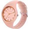 findtime Orologio da donna impermeabile con quadrante grande e cinturino in morbido silicone, orologio da infermiera, orologio analogico alla moda di seconda mano, bianco, nero, rosa, verde, blu,