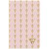 Clairefontaine 193496C-taccuino rilegato rilegato a filo colore Rosa cipria-9x14cm 96 pagine rigato carta Clairefontaine Avorio 90g-copertina carta laminata opaca-Collezione Neo Deco Primavera-Estate