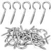 MOGADEE 10 viti in acciaio inox, ganci a vite, ganci da avvitare, ganci resistenti (65 mm)