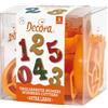 Decora 0255098 Set 9 Tagliapasta Numeri Giganti, Il Kit Ideale per Creare Decorazioni in Pasta di Zucchero o di Gomma, Numeri Alti 7,5 cm, Made in Italy, Design originale. Confezione da 9 pezzi.