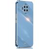SEAHAI Cover per Xiaomi Mi 10T Lite 5G, Custodia Protettiva Ultra Sottile ed Elegante in Silicone TPU Flessibile, Glitter Placcatura Phnom Penh Design Cover Antiurto Case, Blu