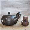 Tea Soul Kyusu giapponese Tokoname in ceramica nero 350 ml