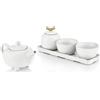 Tea Soul Set in porcellana Ru bianco 5 pz