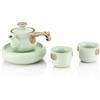 Tea Soul Set in porcellana Ru verde con supporto 4 pz