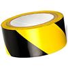 Mivos Nastro segnaletico a righe in nero e giallo, 50 mm x 25 m, nastro adesivo di avvertimento per il pavimento e la sicurezza