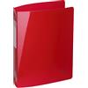 Exacompta - 51770E - 1 Raccoglitore Polipropilene Traslucido Glossy 0.7 mm Iderama PP - 4 Anelli Tondi 30 mm - Dorso 40 mm - F.to Esterno 26.8x32 cm per A4 Maxi - 10 Colori Random
