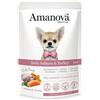 Amanova Dog Adult Umido Grain Free 100 gr Salmone fresco e tacchino - confezione da 12 pezzi - Cibo umido per cani - 1° ORDINE? 20% di sconto SU BRAND ESCLUSIVI, codice BZR20