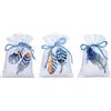 VERVACO Kit Punto Croce Contato SET DI 3 PIUME BLU Sacchetti Bomboniere Da Ricamare Punto Croce ca. 8 x 12 cm Set Fai Da Te Creativo Adulti Ricamo Casa Decorazioni Per Lavoretti Creativi