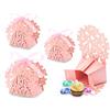 Derbway 30pcs Scatoline Portaconfetti Scatole Bomboniere Scatole Portaconfetti con 30x Nastri per Anniversario di Matrimonio Battesimo Compleanno (Rosa)