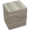 Kare Design sgabello Dollar, verde scuro/beige, sala/corridioi/stanzetta giovani, idea regalo, dipinto a mano, non adatto all'esterno, 38x27x31Cm (A/L/P)