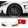 4R Quattroerre.it 10332 Wheel Trim Strisce Adesive con Applicatore per Cerchi Auto, Gold Gloss