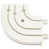 Gardinia Binario ad Arco GE3 con Terminale, per Binari per Tende, Bianco, 13,5/13,5 cm, 2 unità