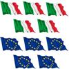 Ideabandiere.com Set 10 bandiere Italia Europa