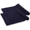 Komfortec Set di 2 tappetini da bagno in spugna, lavabili, 800 g/m² e 100% cotone, assorbenti e ad asciugatura rapida, 50 x 80 cm, Blu Navy
