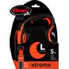 flexi Guinzaglio avvolgibile a fettuccia flexi Xtreme arancione, 5 m - L: fino a 65 kg