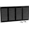 Steinberg14 Griglia di Ventilazione Rettangolare 400x200 mm - Griglie di Aerazione in Metallo Nero - Serranda di Scarico dell'aria con Zanzariera - Copri Bocchetta Interna a Parete e a Soffitto