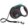 Flexi Guinzaglio Nero Design S Nastro 5m fino a 15kg Blu