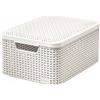 Curver Rattan Stile Cestino Coperchio Crema M