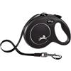 Flexi Guinzaglio Nuovo classico S Nastro 5m fino a 15kg Nero