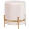 GARPE Pouf Rosa Velluto Con Piedi