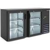 Banco refrigerato Back Bar a 2 sportelli in vetro. Temp. 0°/+10°C. Dim.cm. 146,2x53,5x86H