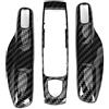 Voluxe Trim per Chiave a Distanza, 3 Pezzi Cover Set Cover per Chiave a Distanza in Fibra di Carbonio, per Auto Porsche