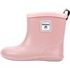 Weishuo Stivaletti Pioggia Bambini Bambina Leggeri Impermeabili Stivali Pioggia Bambino in Morbido PVC Stivali di Gomma per Ragazzo Ragazza da 1 a 8 anni, Taglia del Produttore 18, 27 EU, Rosa