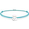 Thomas Sabo Bracciale di Corda Turchese da Donna Argento Sterling 925