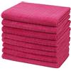 Gryeer Strofinacci in Microfibra, Asciugamani da cucina morbido, super assorbente e privo di lanugine, Confezione da 8, 45 x 65 cm, Rosa