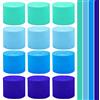 QIQN Carta Crespa Azzurra Colorata 25 m x 4.5 cmDecorazioni per Appendere per Lavoretti in crêpe Multicolore Feste Festa di Matrimonio di Compleanno Celebrazione Carnevale Varie Decorazioni 12 Rotoli