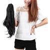 S-noilite Coda di Cavallo Clip in Hair Extensions Capelli Parrucchino Extension Clip Capelli Veri Claw on Ponytail 45cm Ondulato Nero naturale