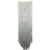 CAISHA Clip Da 8 Pezzi Nelle Extension Per Capelli Parrucchino Sintetico Voluminoso liscio M Grigio Chiaro CES28