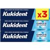 Kukident Complete Crema Adesiva per Protesi Dentali Totali e Parziali, Tenuta Forte, Sapore Fresco. Confezione da 3x35g