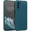 kwmobile Custodia Compatibile con Oppo A74 (5G) / A54 (5G) Cover - Back Case per Smartphone in Silicone TPU - Protezione Gommata - petrolio matt