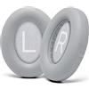 WC Cuscinetti auricolari di ricambio per cuffie Bose con cancellazione del rumore 700 (NC700) di Wicked Cushions - Pelle morbida, lussuosa memory foam, extra spessi e resistenti | argento