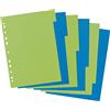 herlitz Divisori GREENline, 6 pezzi, formato A4, in cartone Manila, colori intensi