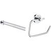 GROHE Porta Salviette Essentials Cromo 40371001 + Grohe Porta Rotolo Essentials New, Cromo 40689001