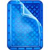 Lurch 240770 - Stampo per ghiaccio Arctic, sfera Ø 2 cm, colore: blu, per 54 cubetti di ghiaccio con coperchio trasparente blu