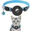 CJBIN Collare Gatto Antistrozzo, Collari per Gatti con Campanello e Fibbia Di Sicurezza, Regolabile Collare Gatto Personalizzato, 19-32 cm (azzurro)