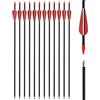 ELONG OUTDOOR 12 pezzi di frecce per tiro ad arco da 30 pollici per bambini, per arco di recupero, arco sportivo, per bambini, giochi per bersaglio