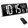 XREXS Orologio Parete LED 16,5'' Cavo Alimentato Telecomando