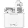 GRIFEMA G-TWS1, Auricolari wireless Bluetooth 5.1 Headphones Intruditivi Bluetooth Sport Wireless Earbuds, Adatto per Correr e Fare Esercizi, con Custodia di Carica e Microfono, Bianco, ONE SIZE