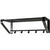 HAKU Appendiabiti da Parete Nero, Metallo - Dim. L 65 cm x A 20 cm x P 30 cm, Stile Moderno