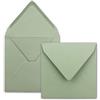 FarbenFroh by GUSTAV NEUSER 25x Buste quadrate in eucalipto (verde) - 15,5 x 15,5 cm - senza finestra, con colla umida - 110 g/m² - Per biglietti d'invito per matrimoni, compleanni e altro - Serie FarbenFroh