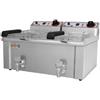 Friggitrice elettrica da banco Lt. 7 + 7 - Kw. 3.25 + 3.25