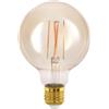 Eglo connect.z Smart Home lampadina Led E27, G95, ZigBee, app e controllo vocale, dimmerabile, bianco caldo, 500 lumen, 5,5 W, lampadina vintage ambra