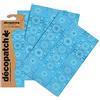 décopatch Decopatch C622O - 1 BUSTA da 3 fogli di carta stampata 30x40 cm, Casabianca blu