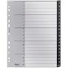 Leitz Indice, 20 Schede A-Z, Formato A4 Extra Largo, Plastica Riciclata al 90%, Ecologico, Qualità Premium, Gamma Recycle, Nero, 12190000